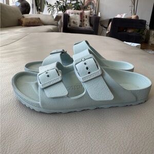 Kids BIRKENSTOCK Arizona Eva Sandals Shoes in Mint "Surf Green" Size 28